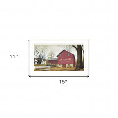 Antique Barn 1 White Framed Print Wall Art - Homeroots