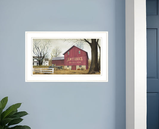 Antique Barn 1 White Framed Print Wall Art - Homeroots
