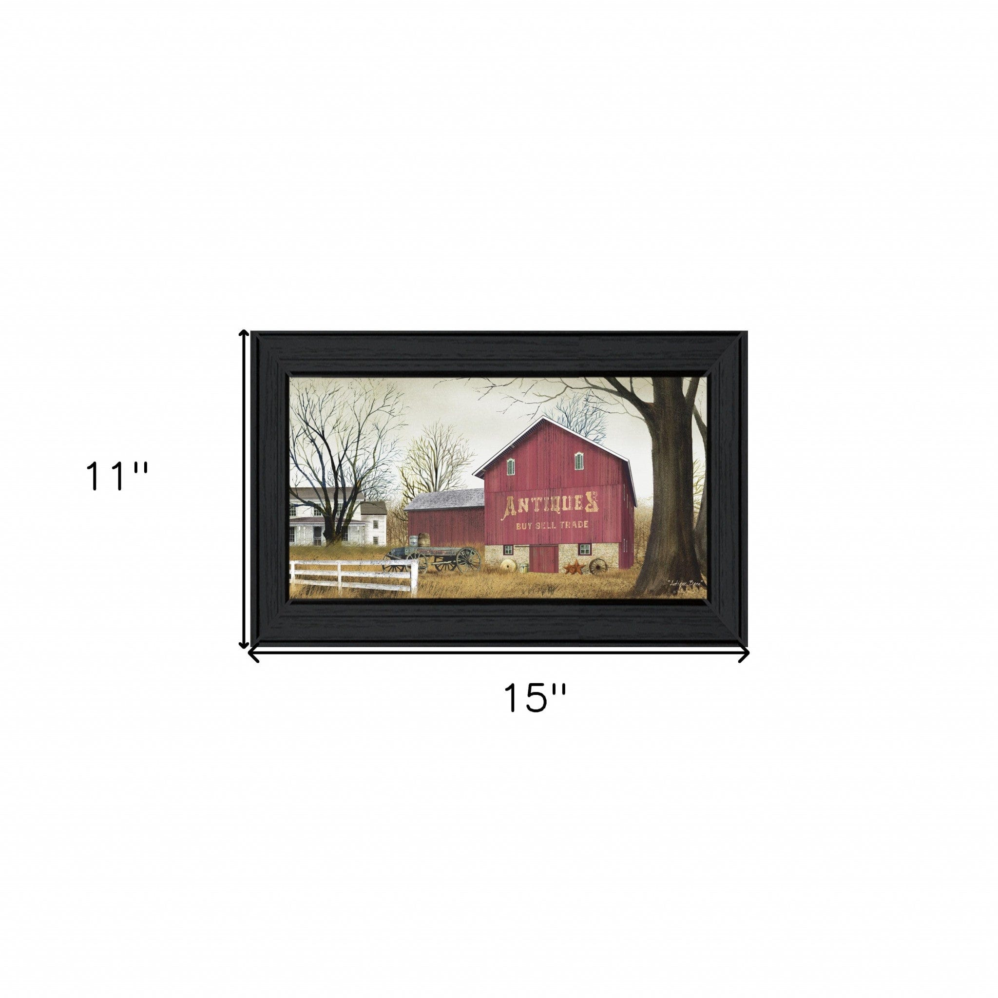 Antique Barn 2 Black Framed Print Wall Art - Homeroots