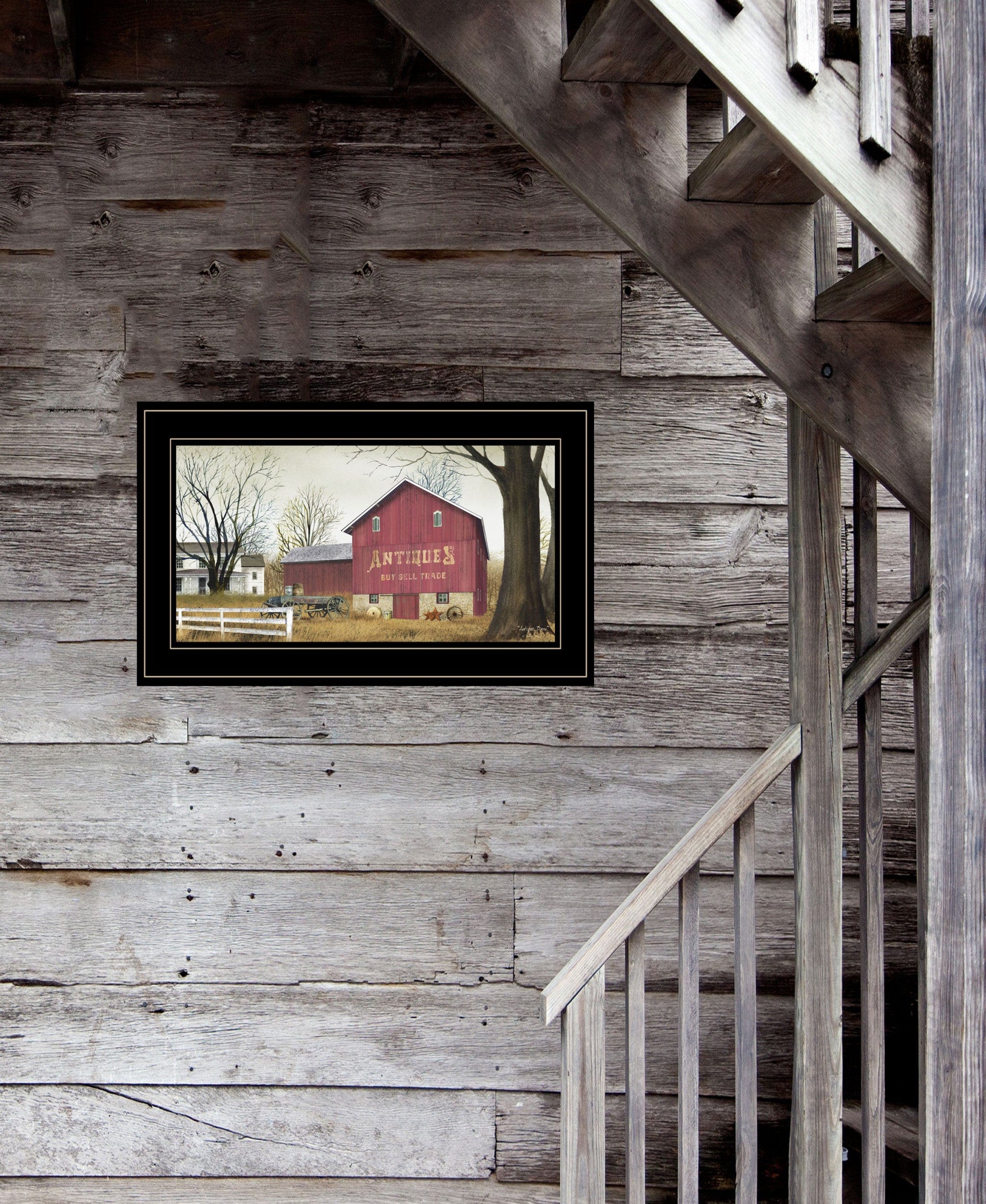 Antique Barn 3 Black Framed Print Wall Art - Homeroots