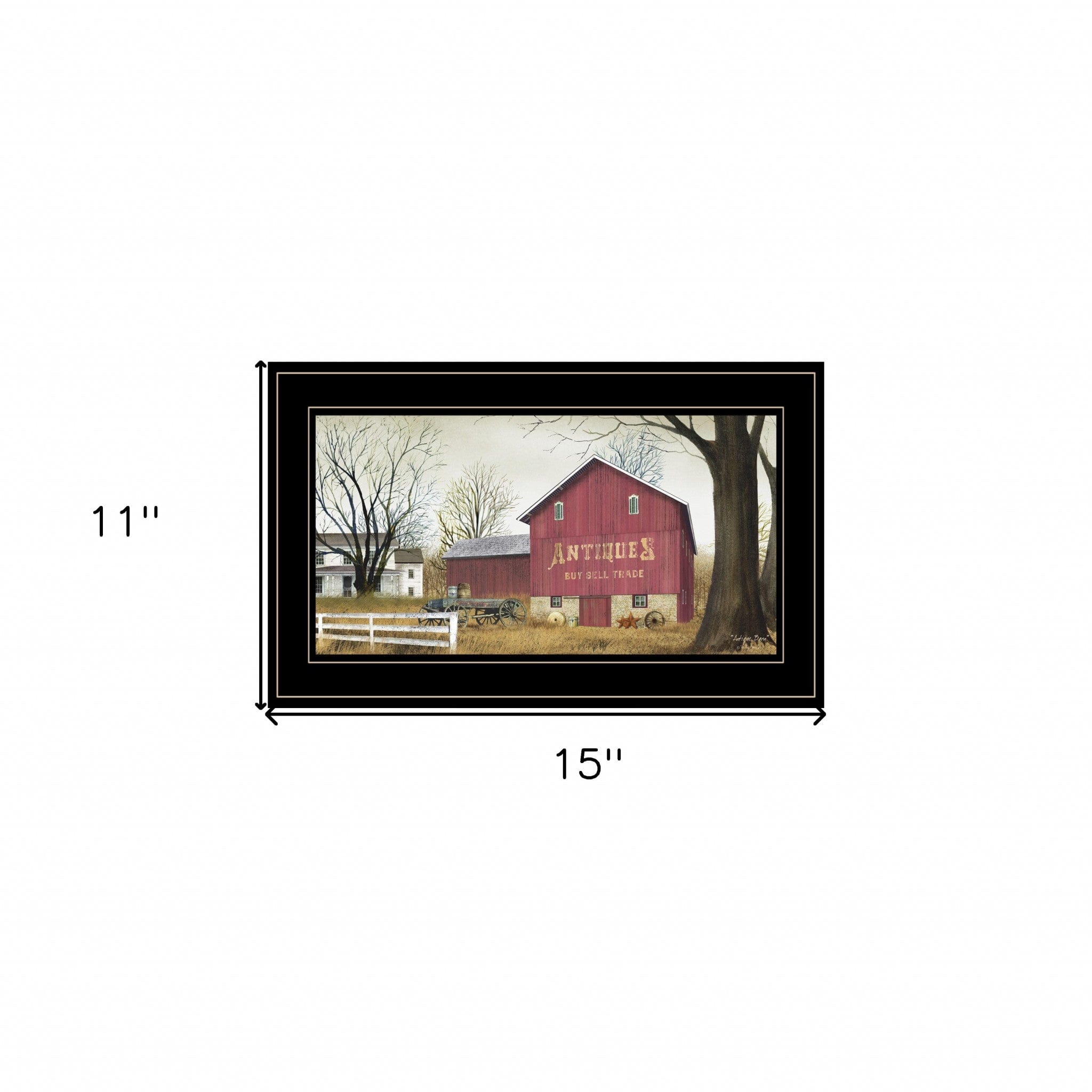 Antique Barn 3 Black Framed Print Wall Art - Homeroots