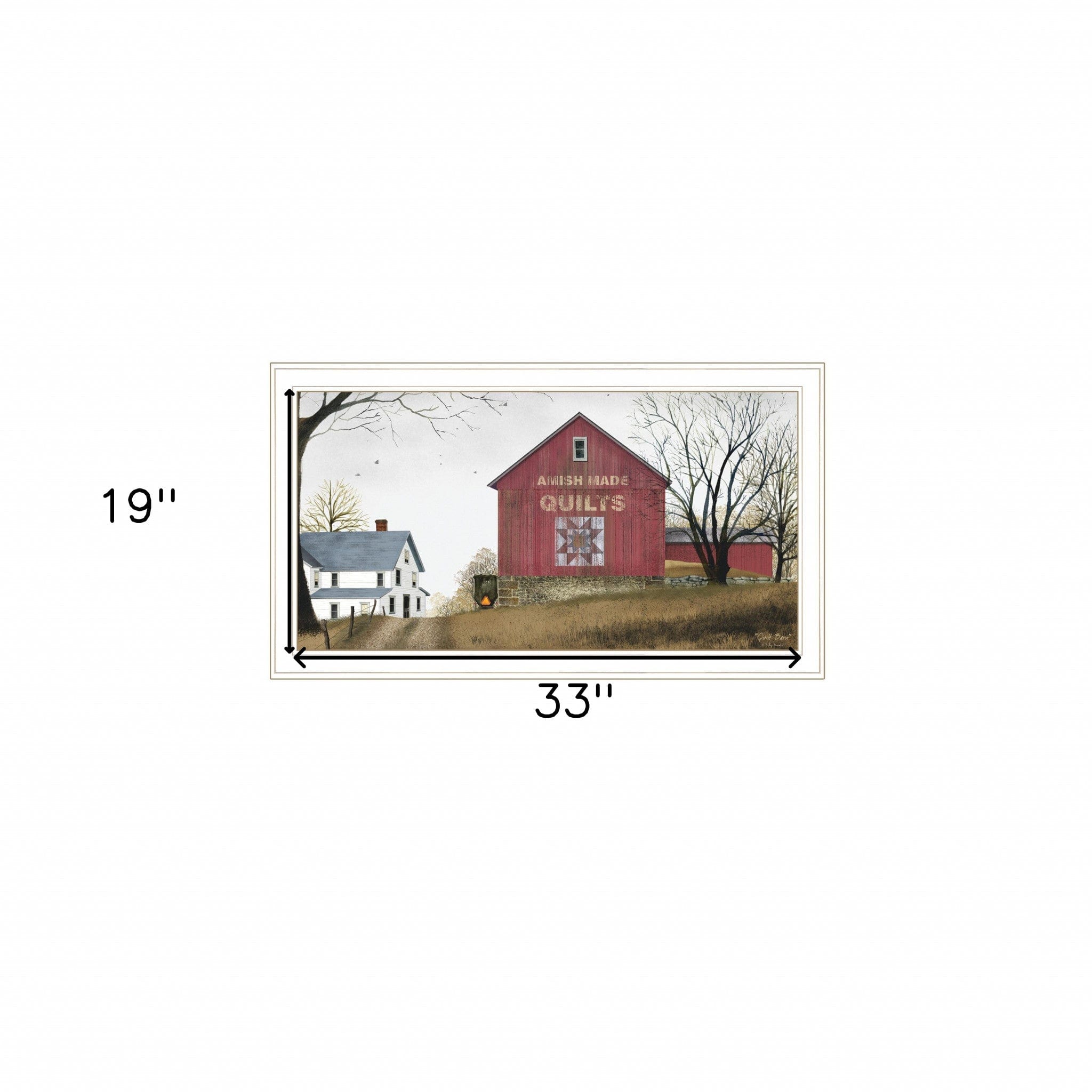 The Quilt Barn 4 White Framed Print Wall Art - Homeroots