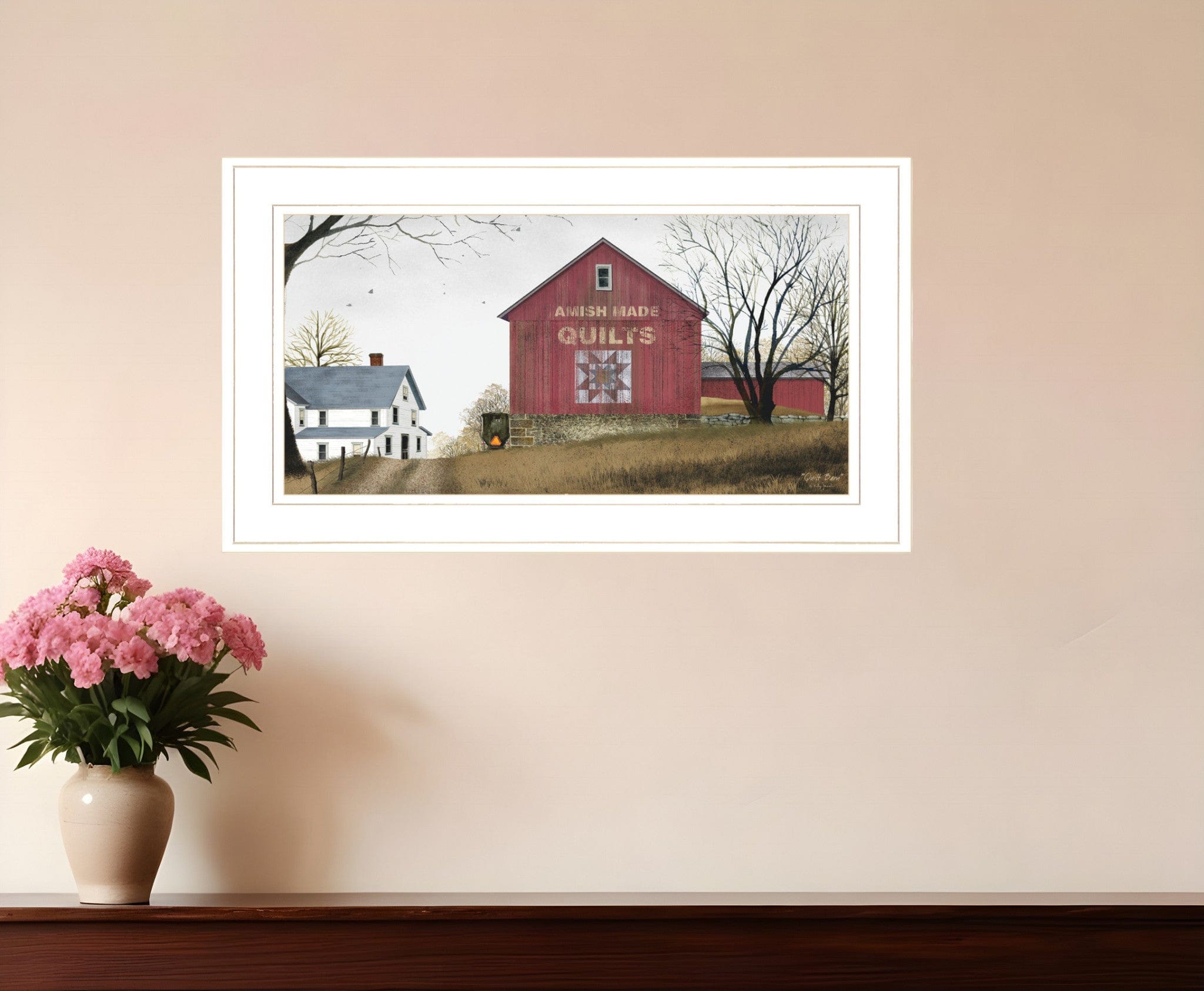 The Quilt Barn 2 White Framed Print Wall Art - Homeroots