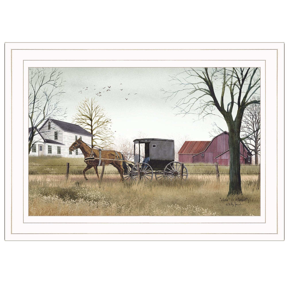Goin to Market 1 White Framed Print Wall Art - Homeroots - Flyclothing LLC