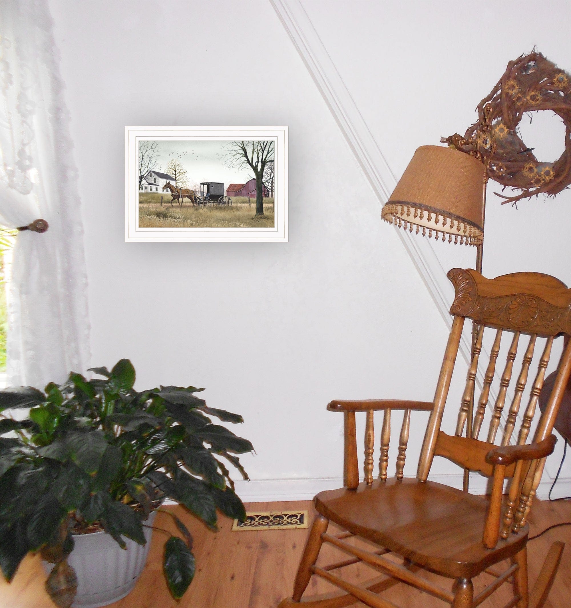 Goin to Market 1 White Framed Print Wall Art - Homeroots