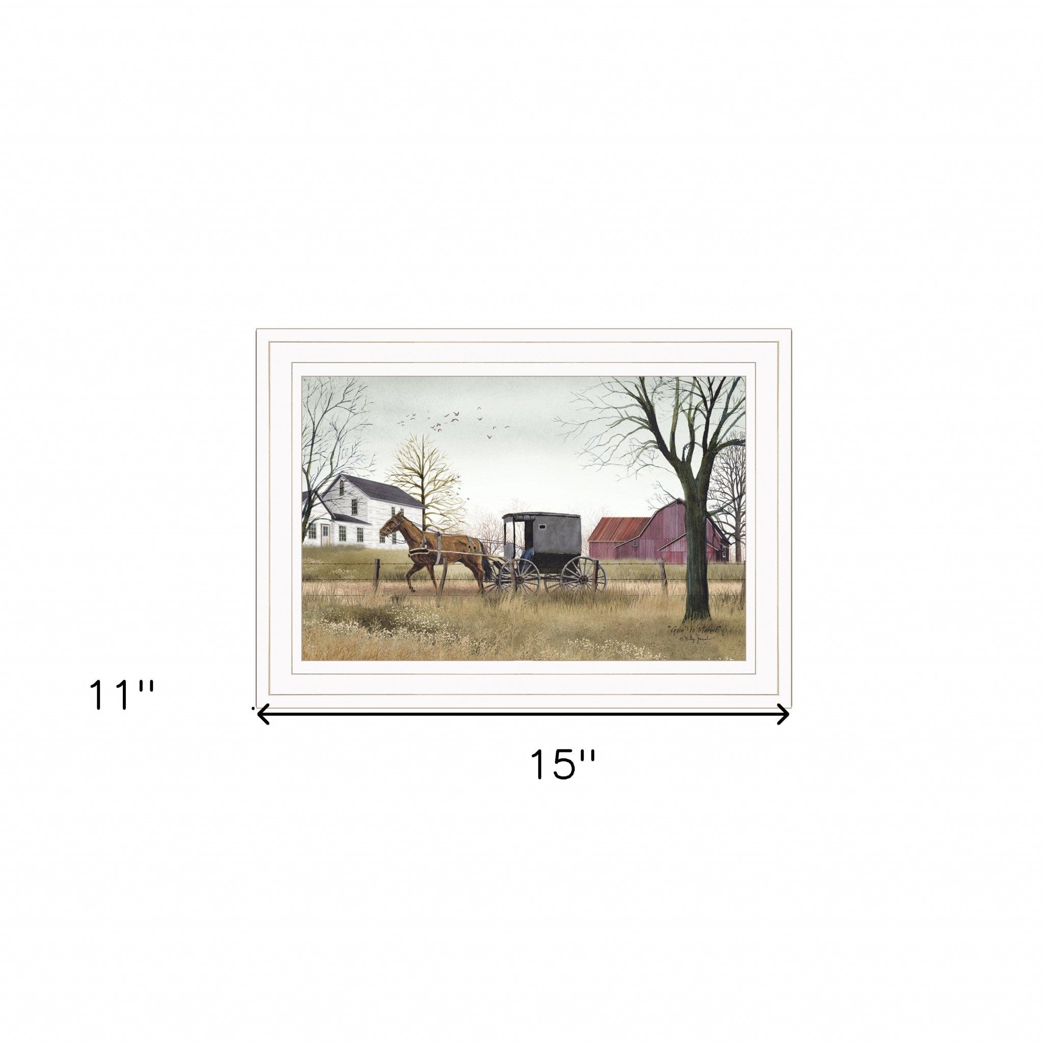Goin to Market 1 White Framed Print Wall Art - Homeroots