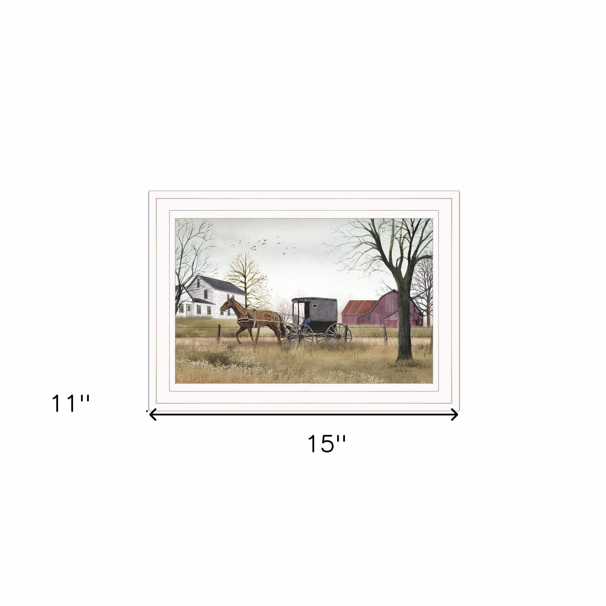 Goin to Market 1 White Framed Print Wall Art - Homeroots - Flyclothing LLC