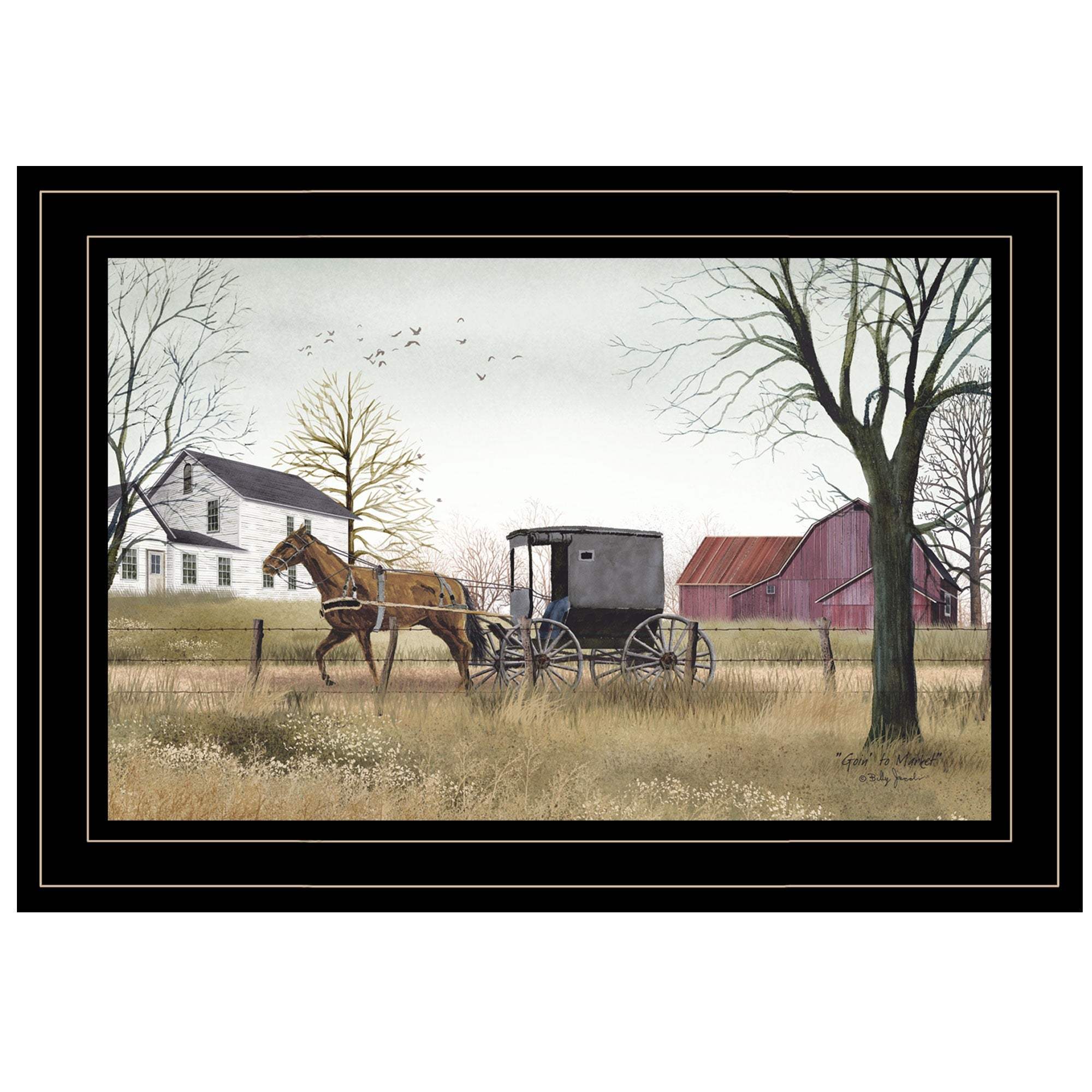 Goin to Market 3 Black Framed Print Wall Art - Homeroots - Flyclothing LLC