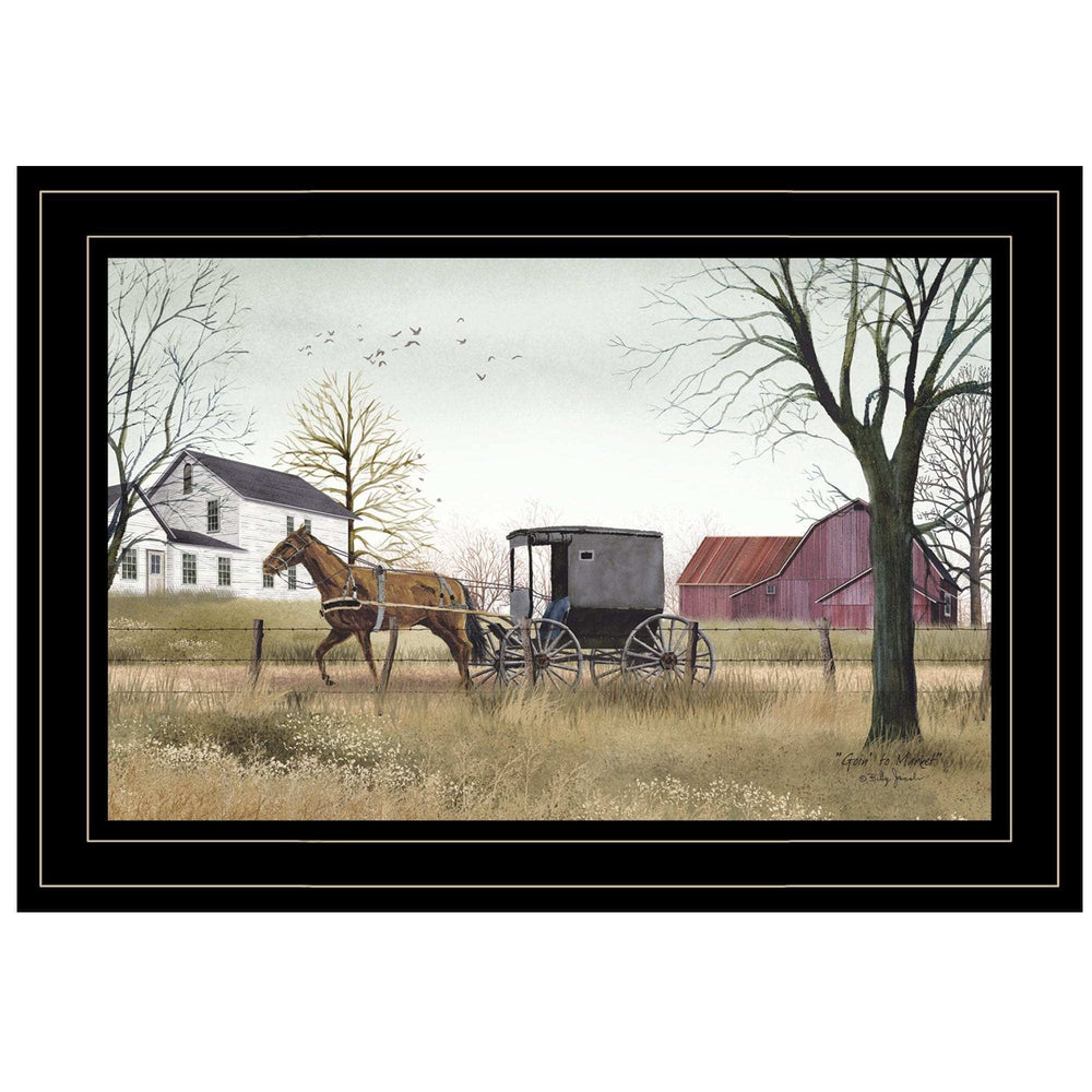 Goin to Market 3 Black Framed Print Wall Art - Homeroots - Flyclothing LLC