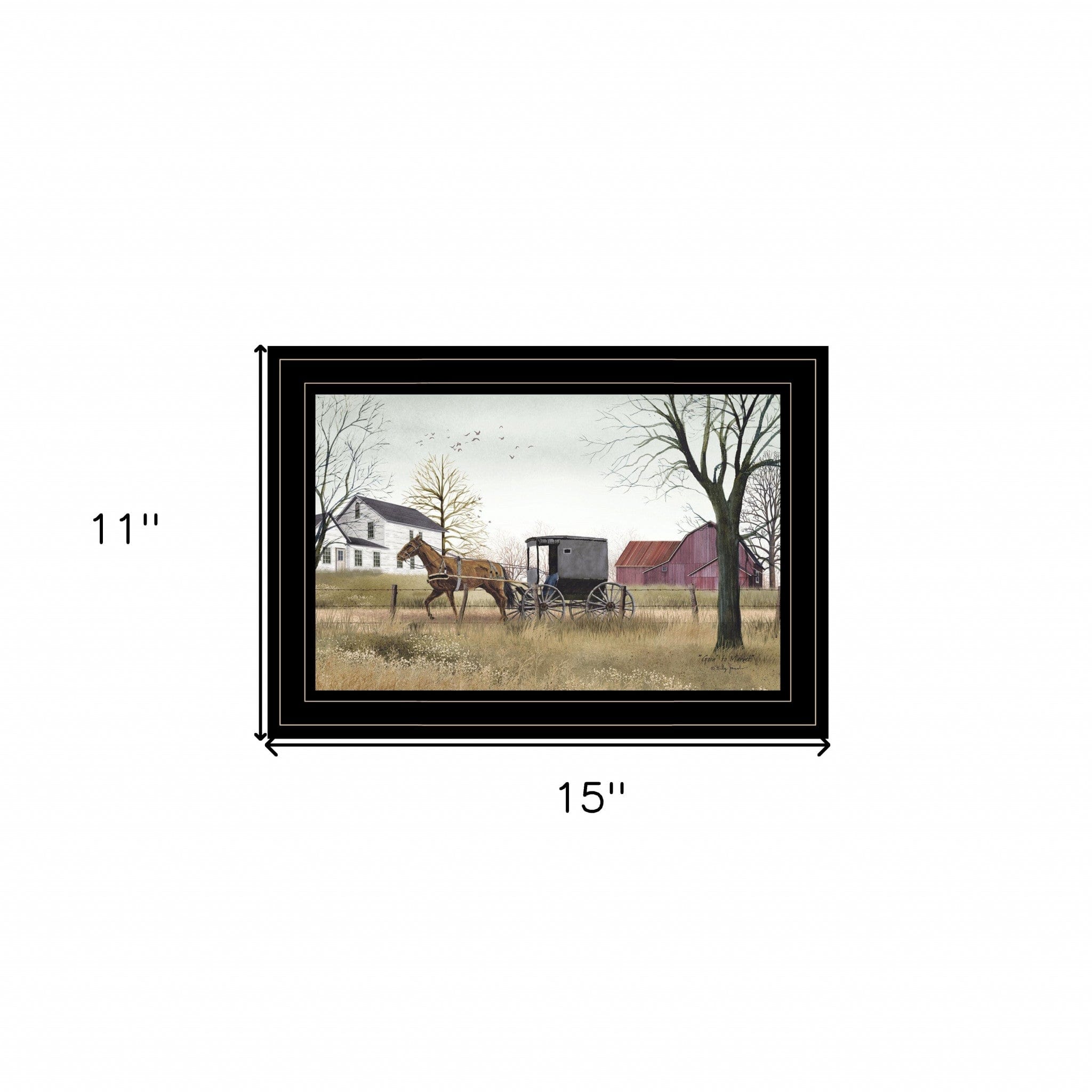 Goin to Market 3 Black Framed Print Wall Art - Homeroots