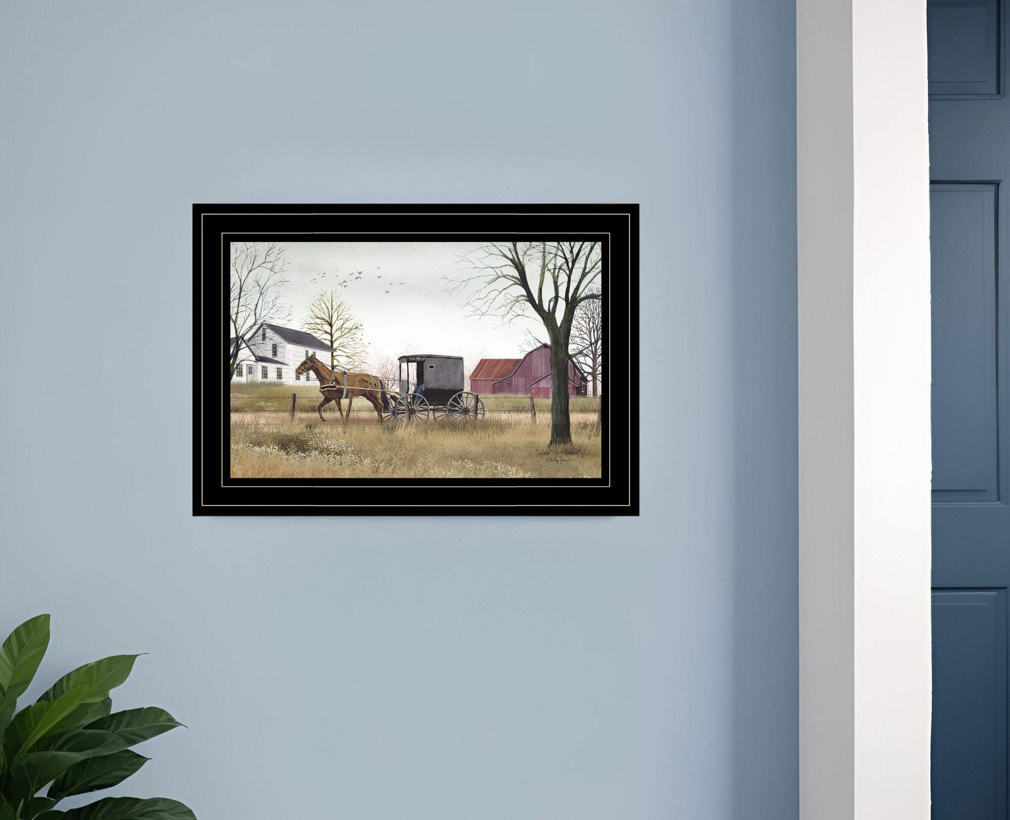 Goin to Market 3 Black Framed Print Wall Art - Homeroots - Flyclothing LLC