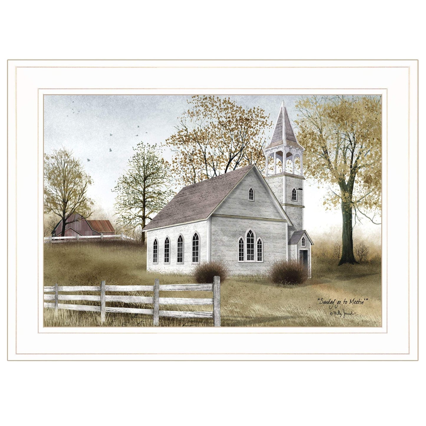 Sunday Go To Meetin 2 White Framed Print Wall Art - Homeroots - Flyclothing LLC
