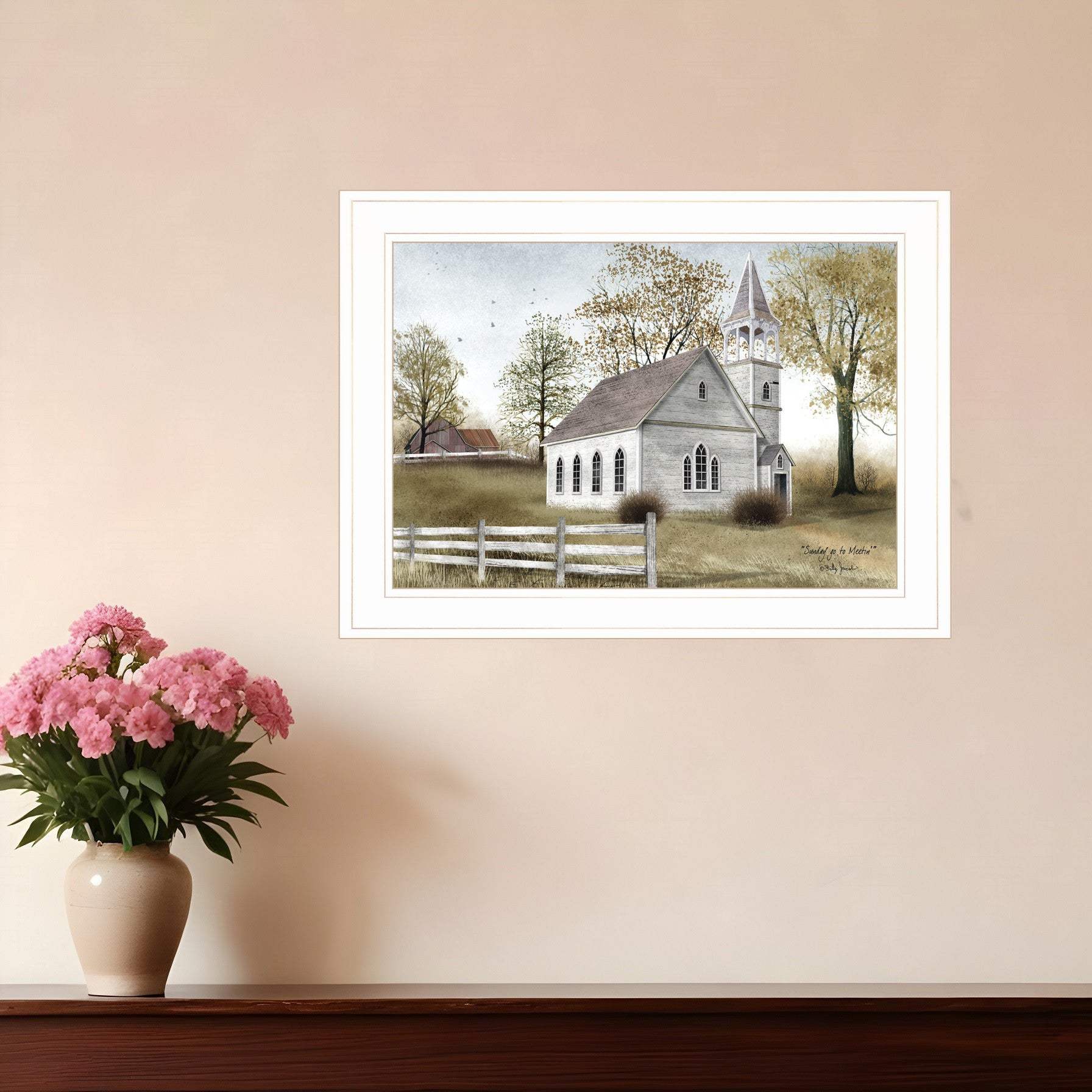 Sunday Go To Meetin 2 White Framed Print Wall Art - Homeroots - Flyclothing LLC