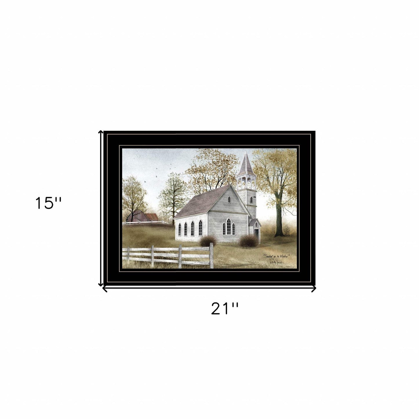 Sunday Go To Meetin 3 Black Framed Print Wall Art - Homeroots - Flyclothing LLC