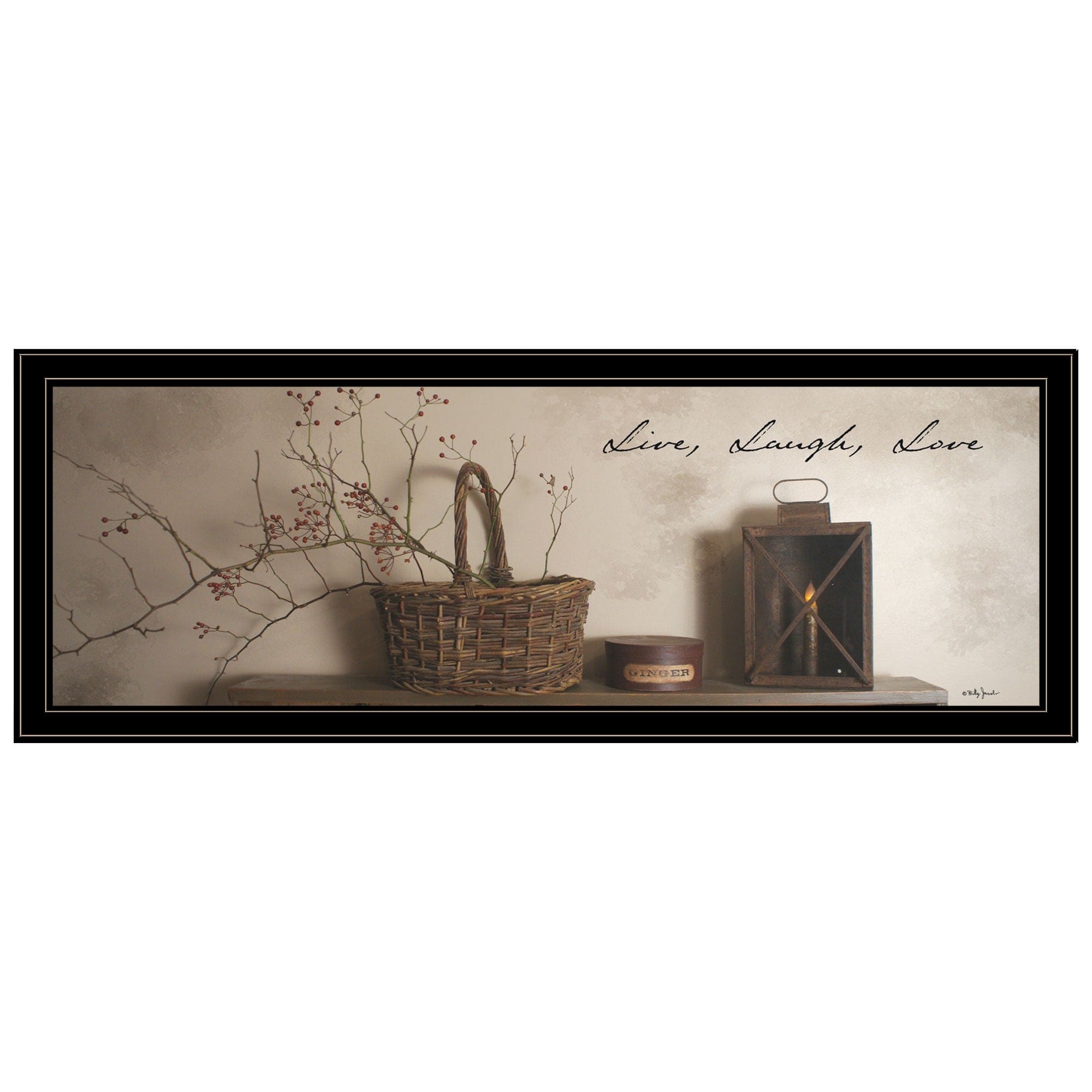 Live Laugh and Love 4 Black Framed Print Wall Art - Homeroots