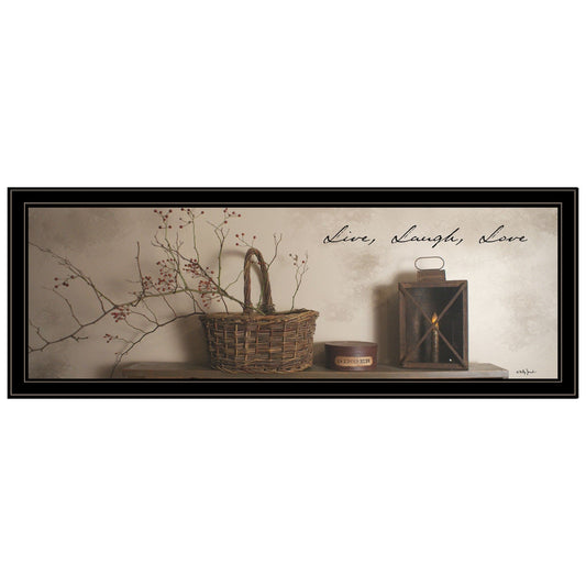 Live Laugh and Love 4 Black Framed Print Wall Art - Homeroots