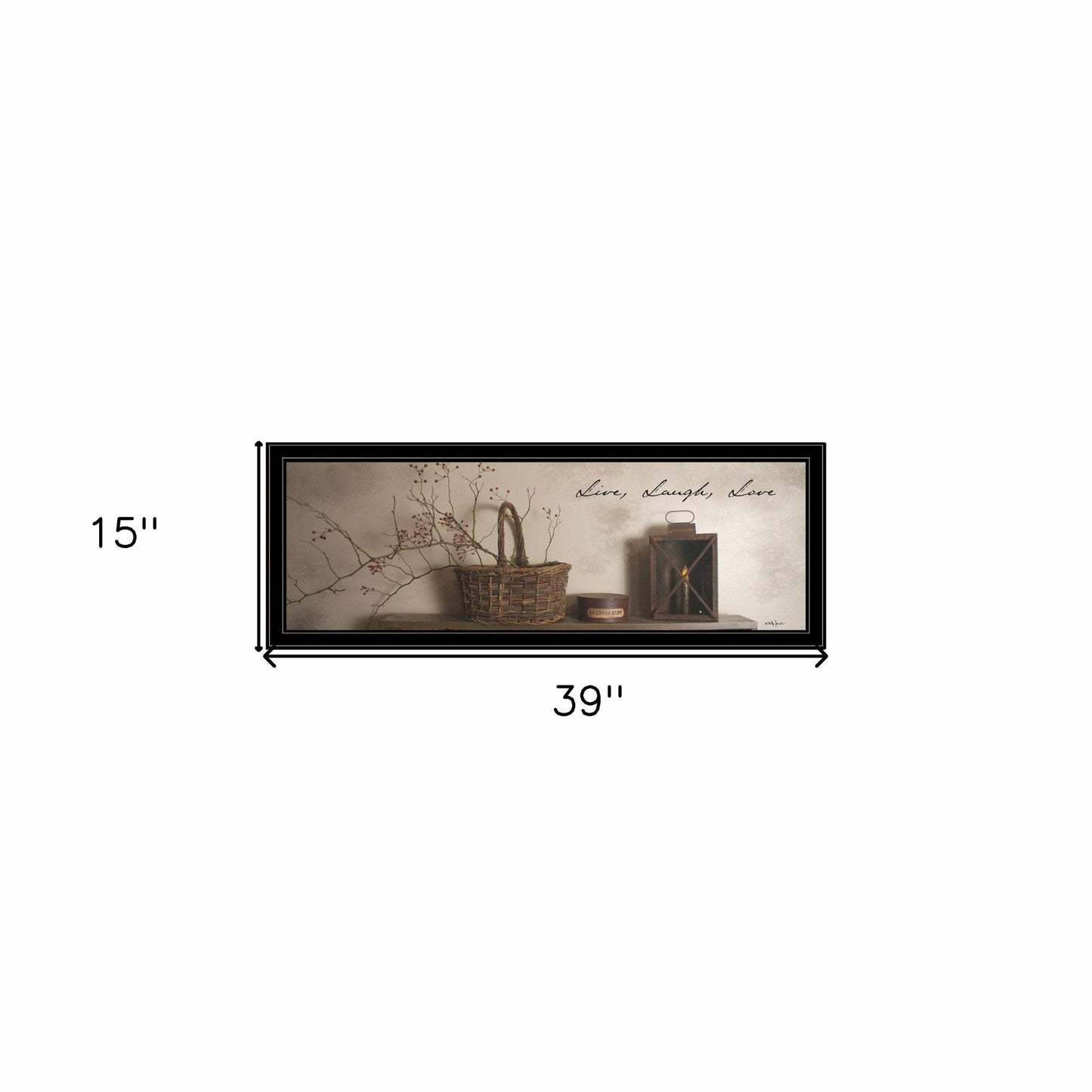 Live Laugh and Love 4 Black Framed Print Wall Art - Homeroots - Flyclothing LLC