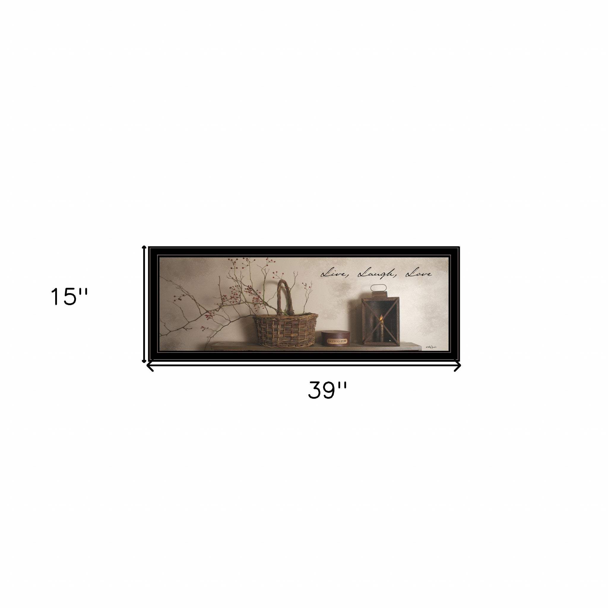 Live Laugh and Love 4 Black Framed Print Wall Art - Homeroots - Flyclothing LLC