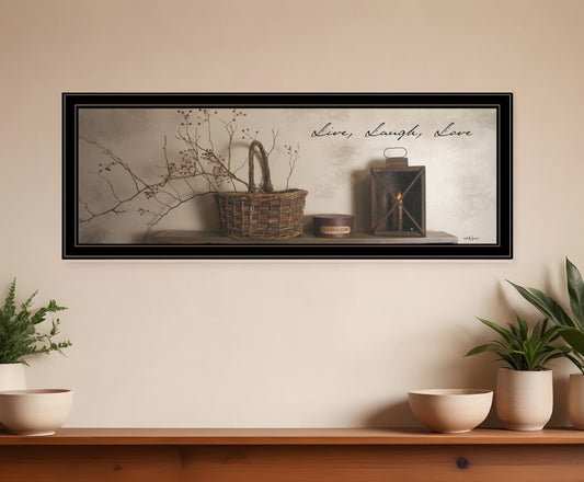 Live Laugh and Love 4 Black Framed Print Wall Art - Homeroots