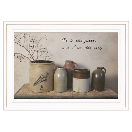 He is the Potter 1 White Framed Print Wall Art - Homeroots