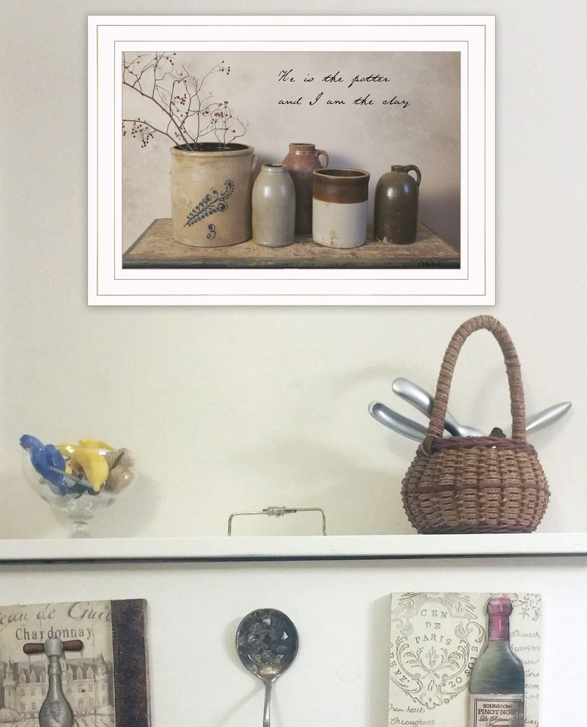 He is the Potter 1 White Framed Print Wall Art - Homeroots - Flyclothing LLC