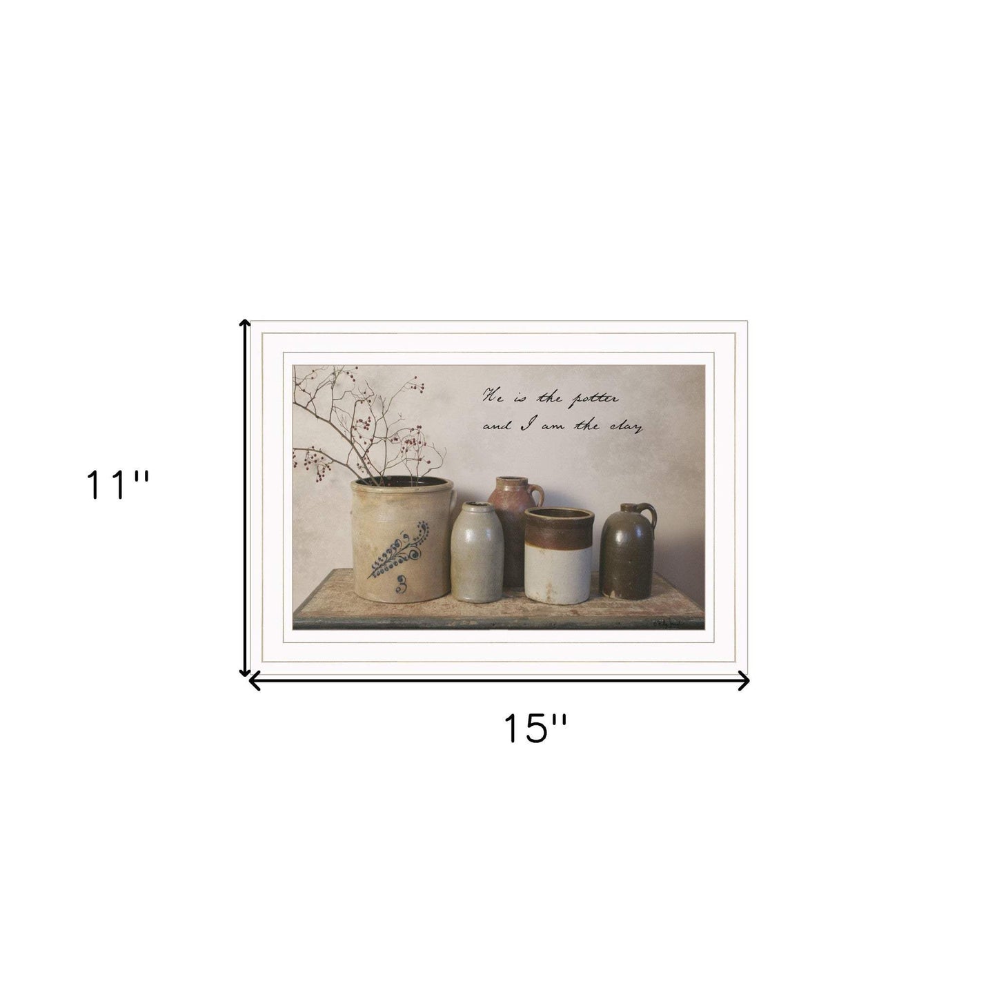 He is the Potter 1 White Framed Print Wall Art - Homeroots - Flyclothing LLC