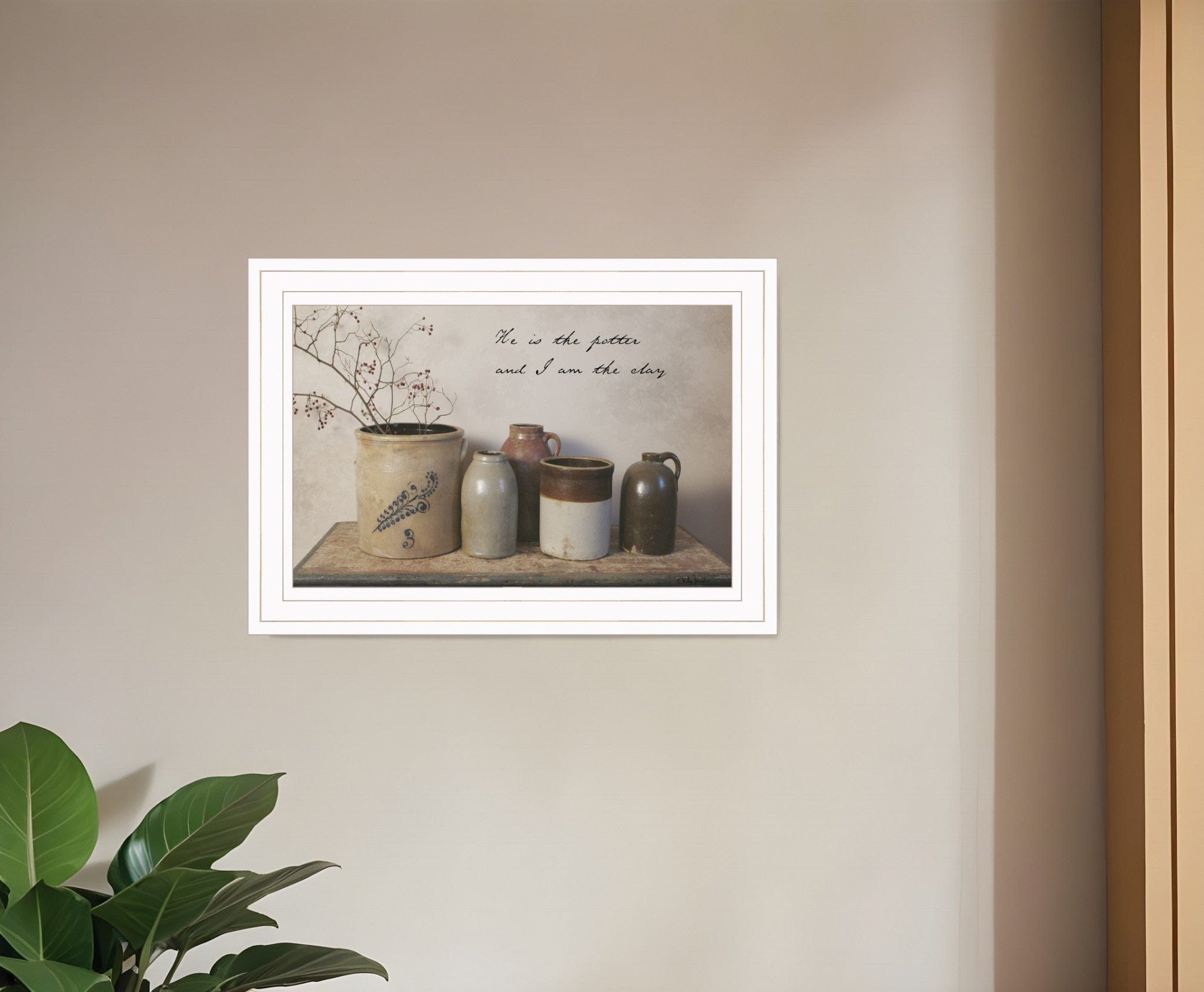 He is the Potter 1 White Framed Print Wall Art - Homeroots