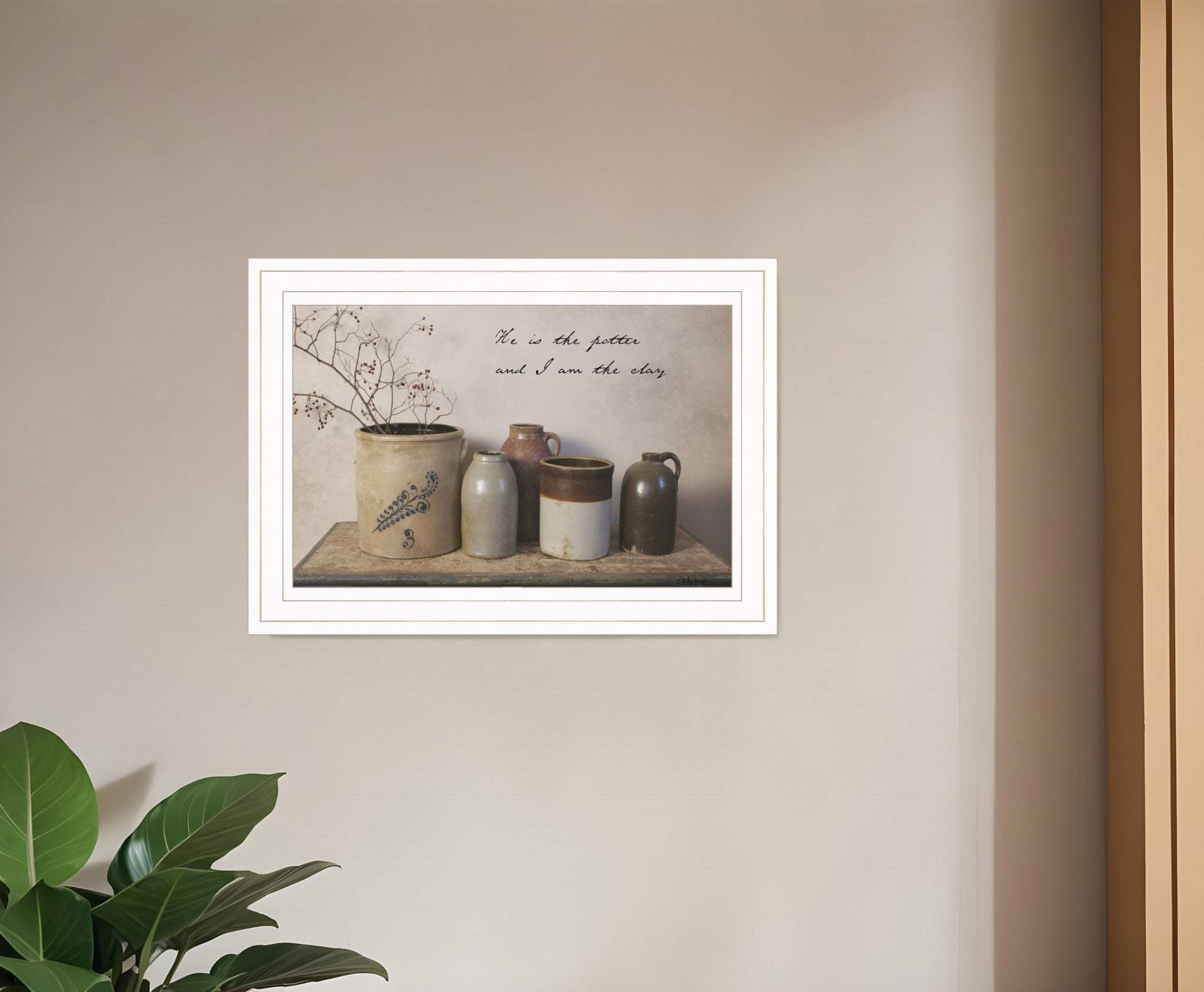 He is the Potter 1 White Framed Print Wall Art - Homeroots - Flyclothing LLC