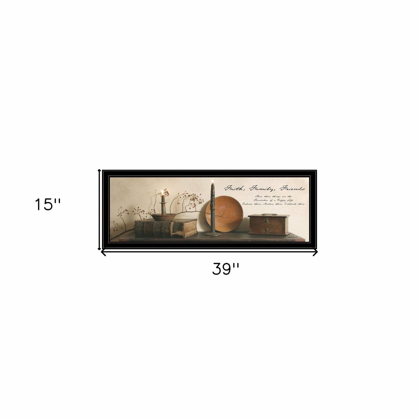 Faith Family Friends 2 Black Framed Print Wall Art - Homeroots - Flyclothing LLC