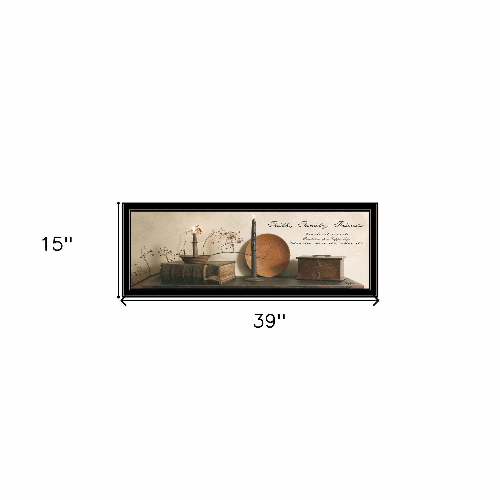 Faith Family Friends 2 Black Framed Print Wall Art - Homeroots - Flyclothing LLC