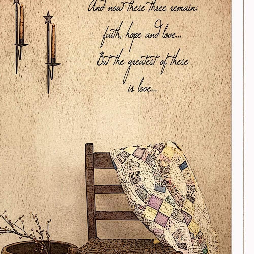 These Three Remain 1 White Framed Print Wall Art - Homeroots - Flyclothing LLC