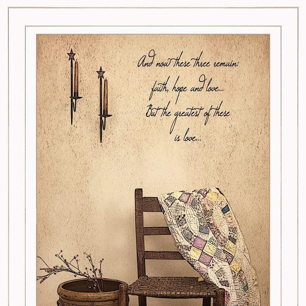 These Three Remain 1 White Framed Print Wall Art - Homeroots - Flyclothing LLC