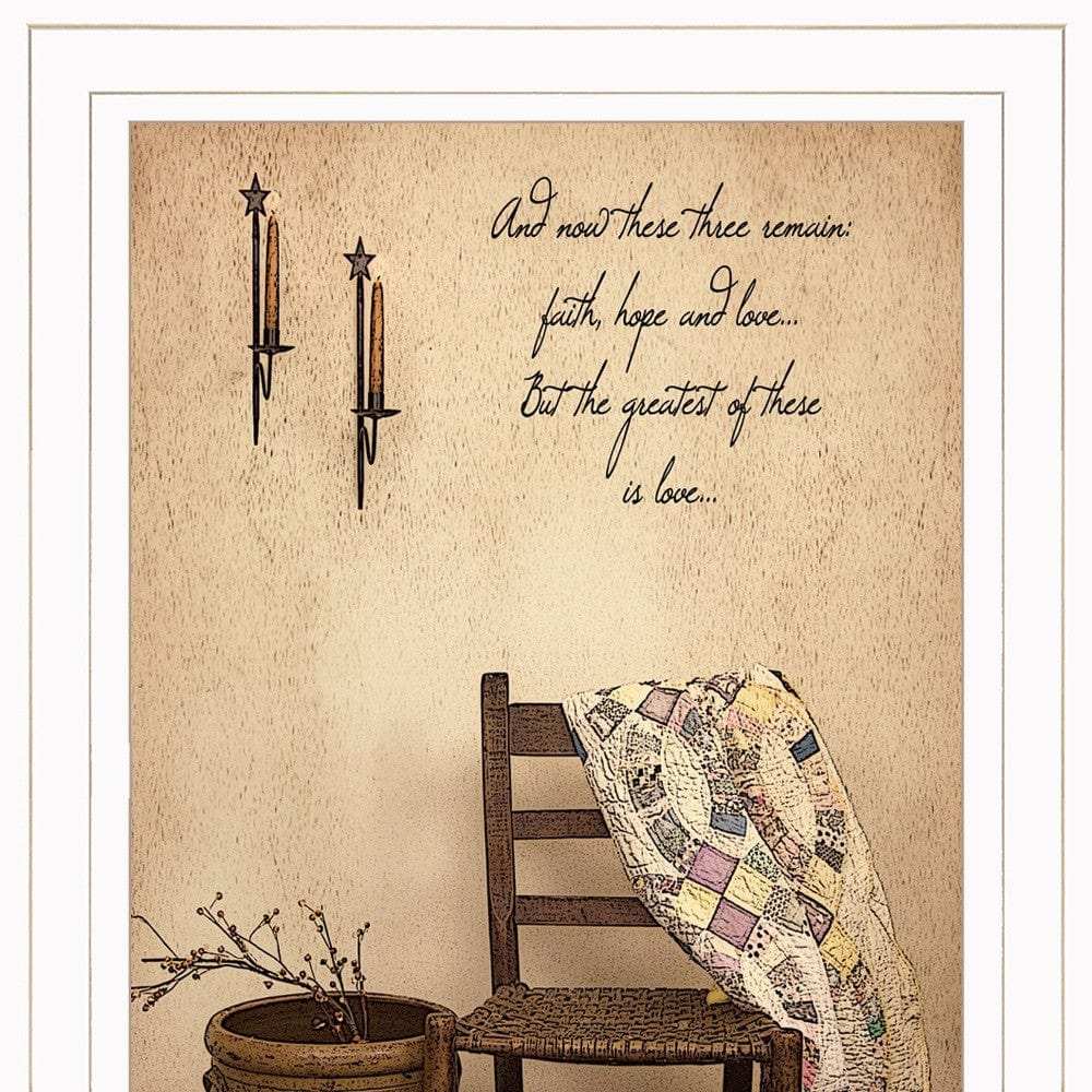 These Three Remain 1 White Framed Print Wall Art - Homeroots - Flyclothing LLC