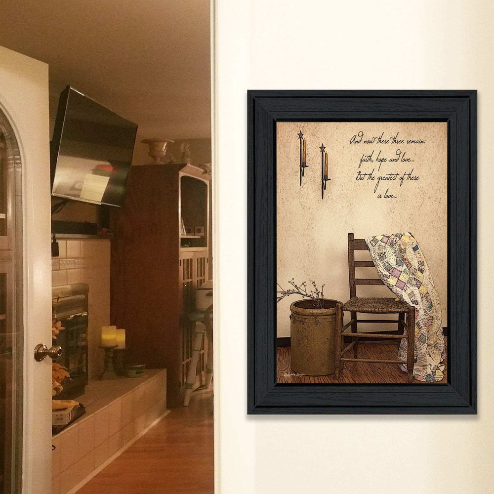 These Three Remain 2 Black Framed Print Wall Art - Homeroots - Flyclothing LLC