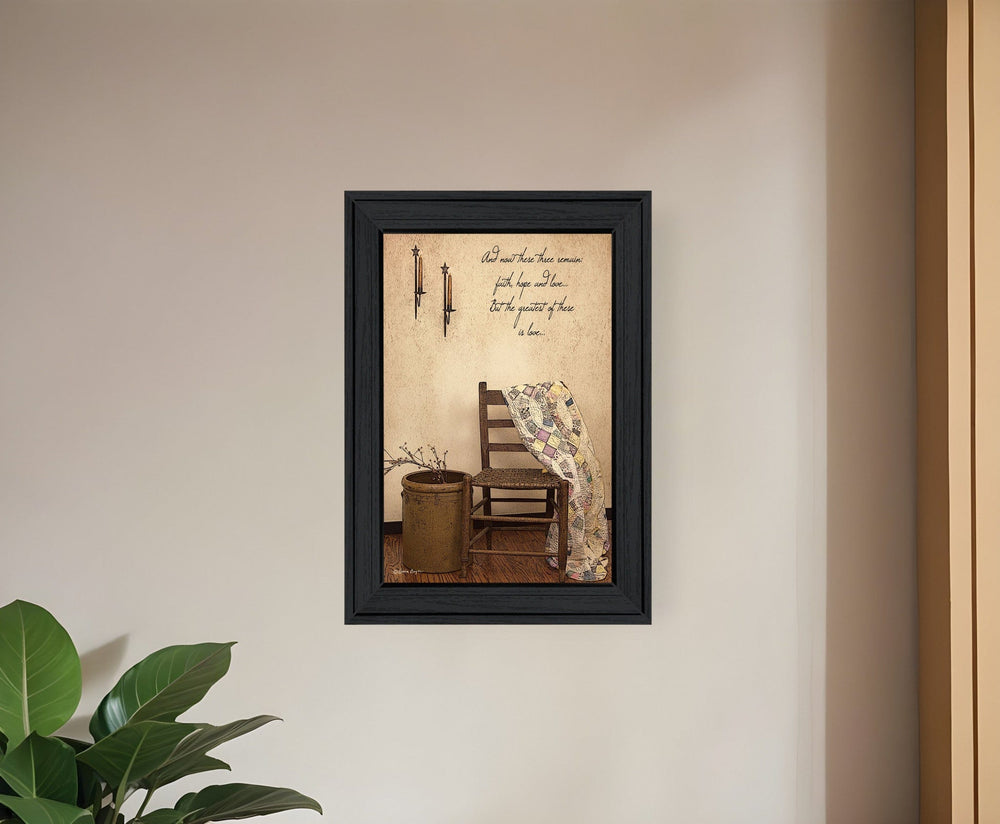 These Three Remain 2 Black Framed Print Wall Art - Homeroots