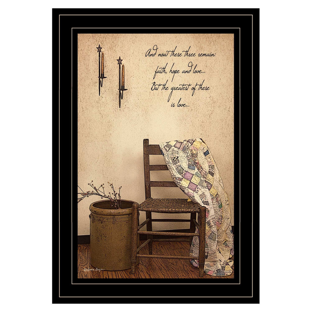 These Three Remain 3 Black Framed Print Wall Art - Homeroots - Flyclothing LLC