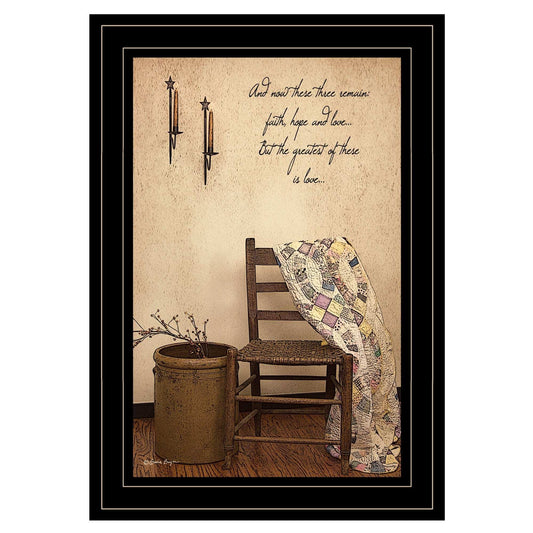These Three Remain 3 Black Framed Print Wall Art - Homeroots - Flyclothing LLC