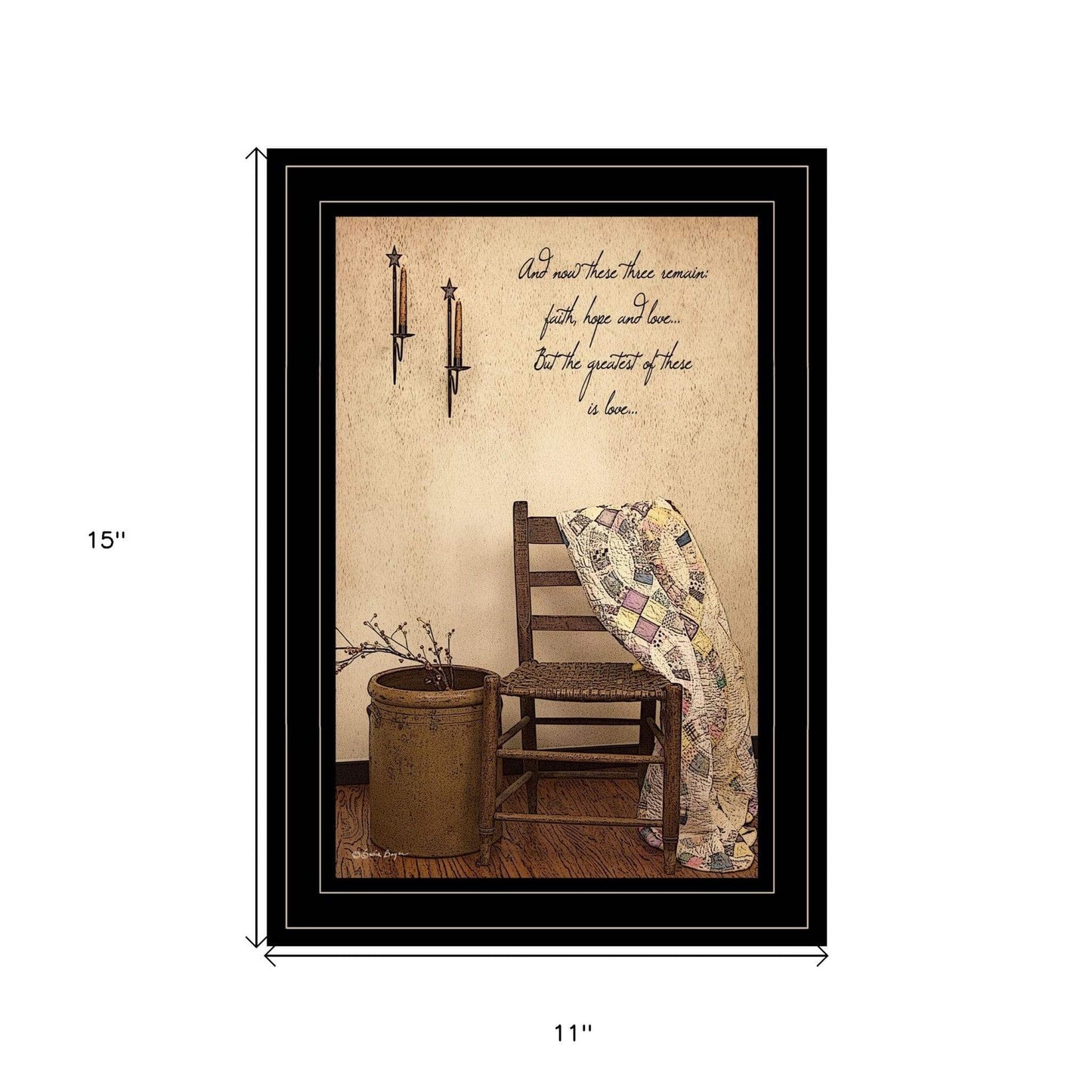 These Three Remain 3 Black Framed Print Wall Art - Homeroots - Flyclothing LLC