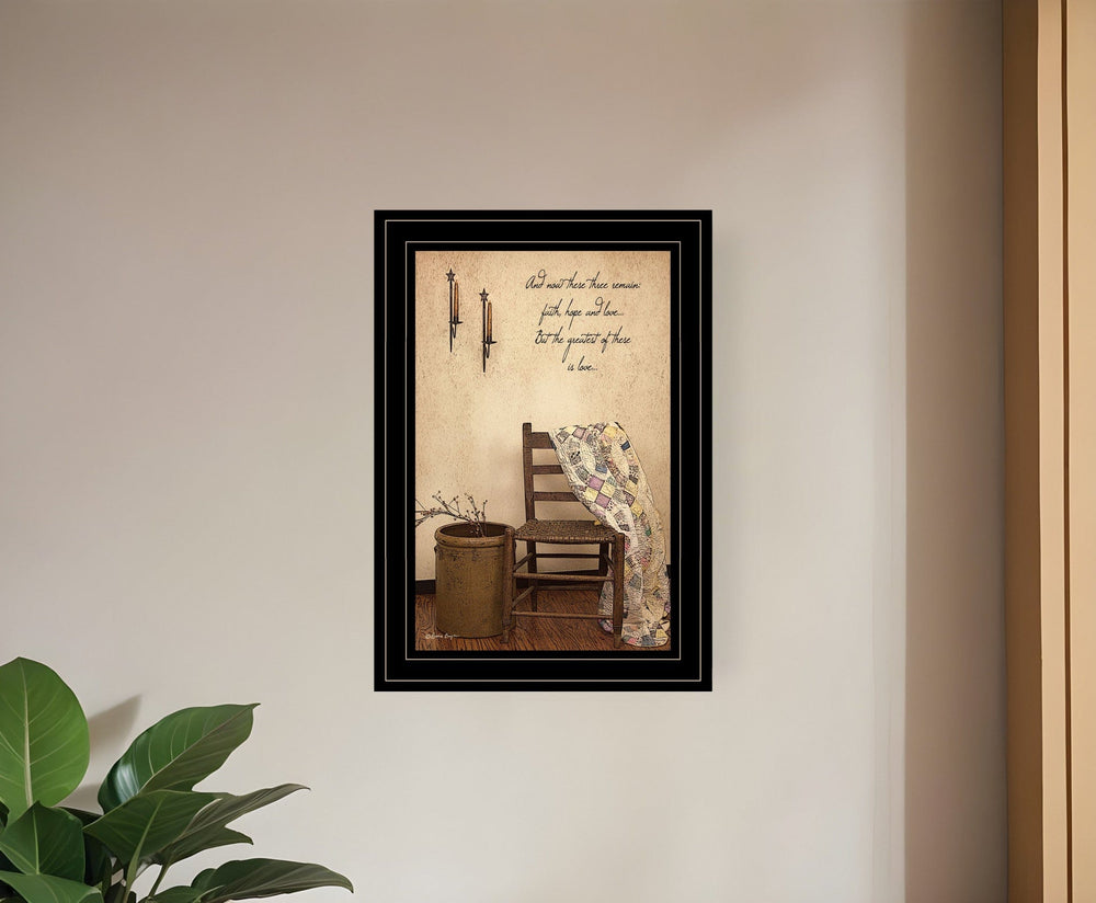 These Three Remain 3 Black Framed Print Wall Art - Homeroots