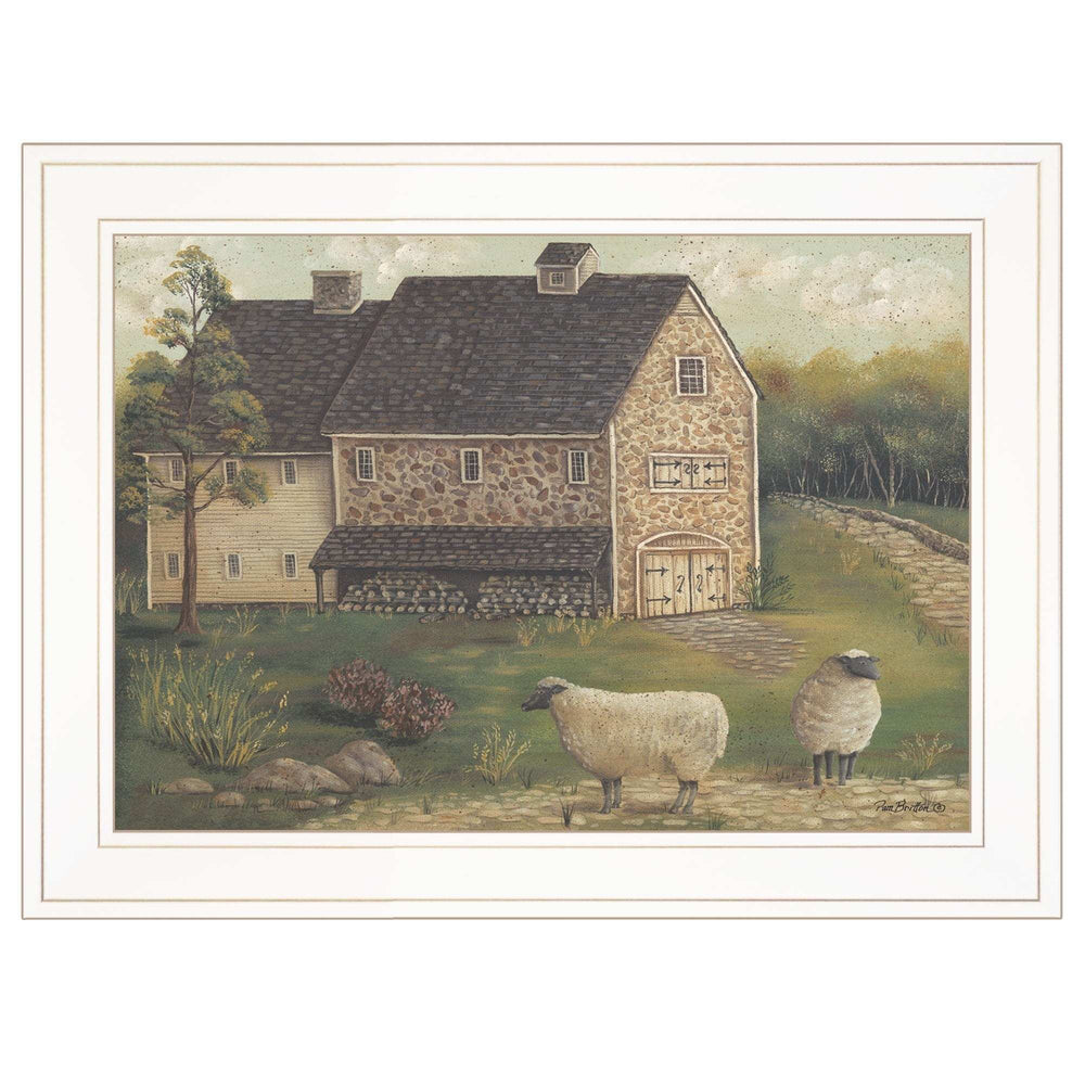 Stone Barn 2 White Framed Print Wall Art - Homeroots - Flyclothing LLC