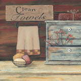 Clean Towels 2 White Framed Print Bathroom Wall Art - Homeroots - Flyclothing LLC