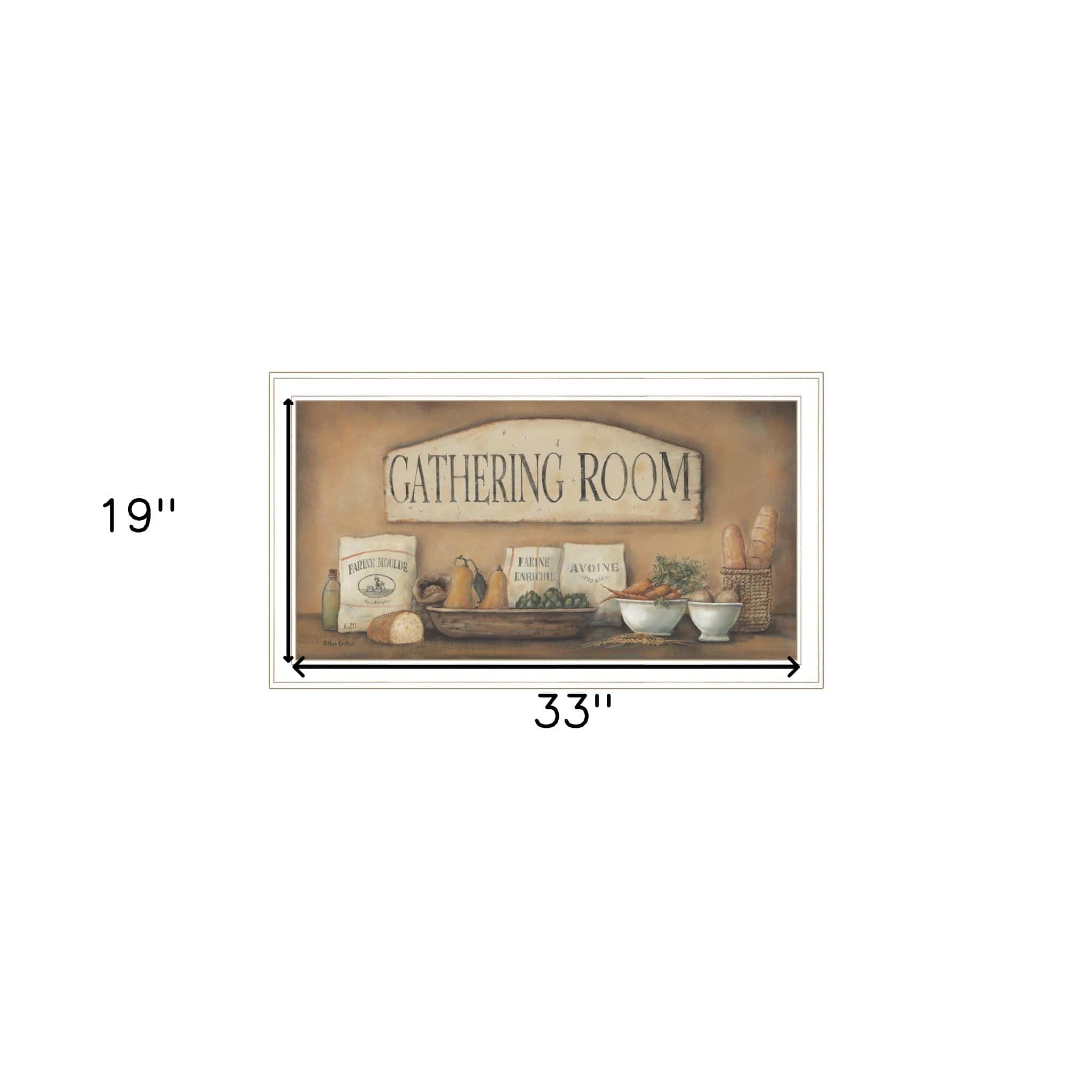 Gathering Room 1 White Framed Print Kitchen Wall Art - Homeroots