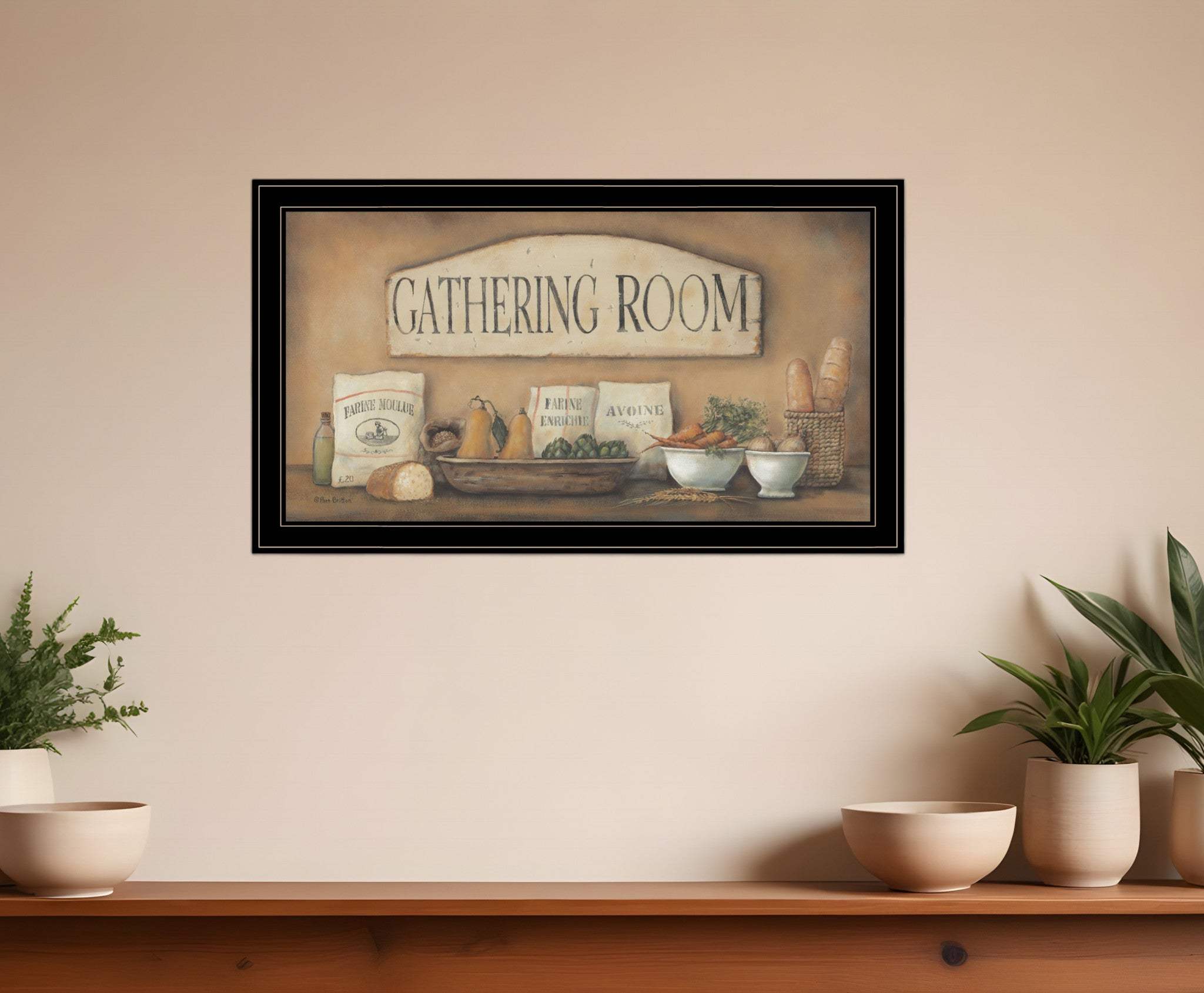Gathering Room 2 Black Framed Print Kitchen Wall Art - Homeroots - Flyclothing LLC