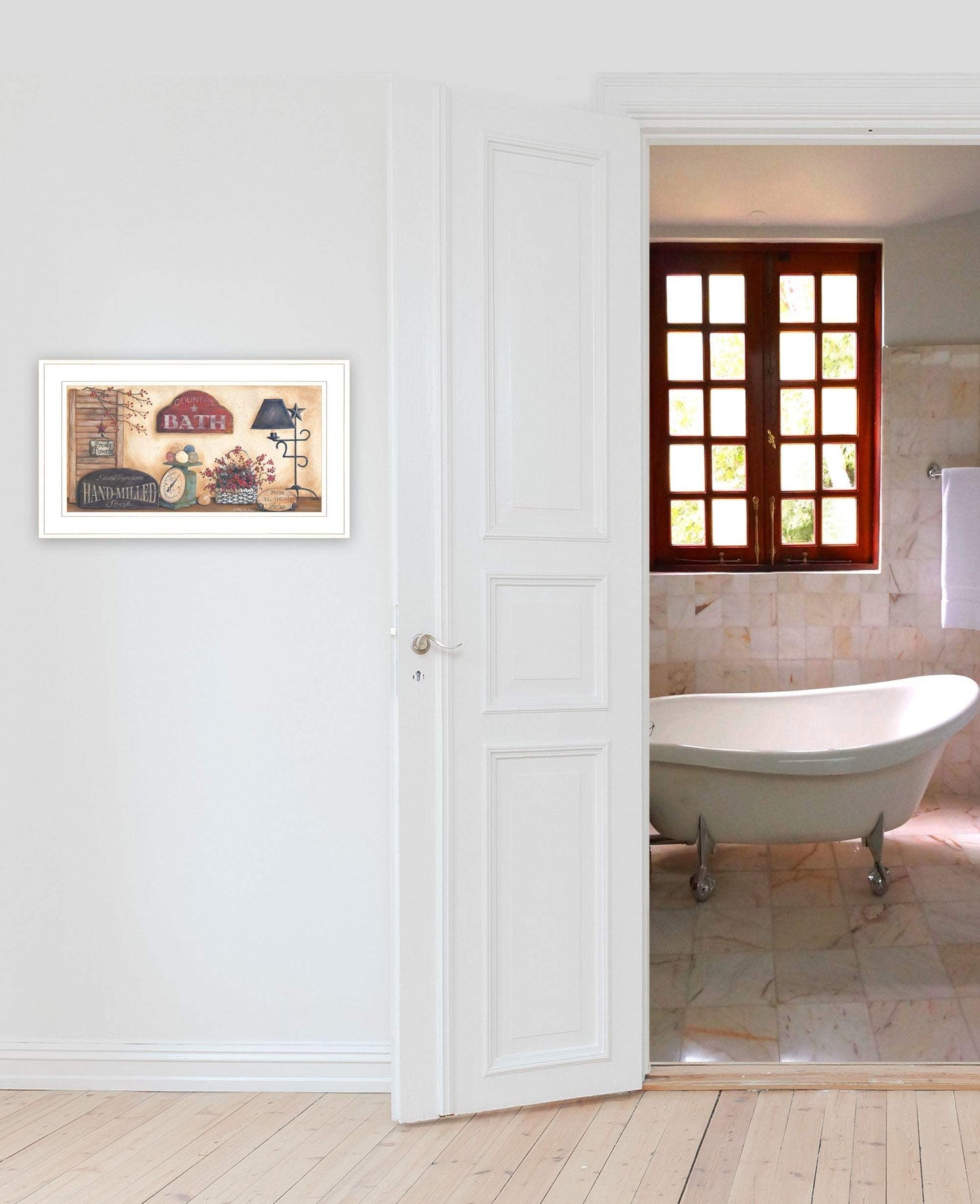 Country Bath 8 White Framed Print Bathroom Wall Art - Homeroots - Flyclothing LLC