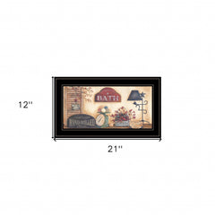 Country Bath Collection Black Framed Print Bathroom Wall Art - Homeroots