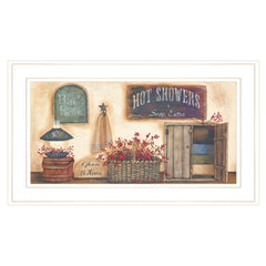 Bath House Collection 1 White Framed Print Bathroom Wall Art - Homeroots