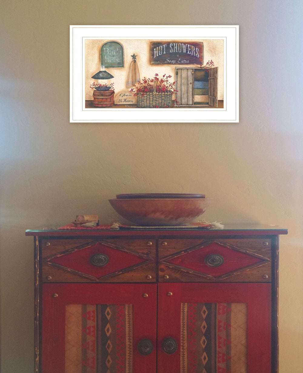 Bath House Collection 1 White Framed Print Bathroom Wall Art - Homeroots - Flyclothing LLC