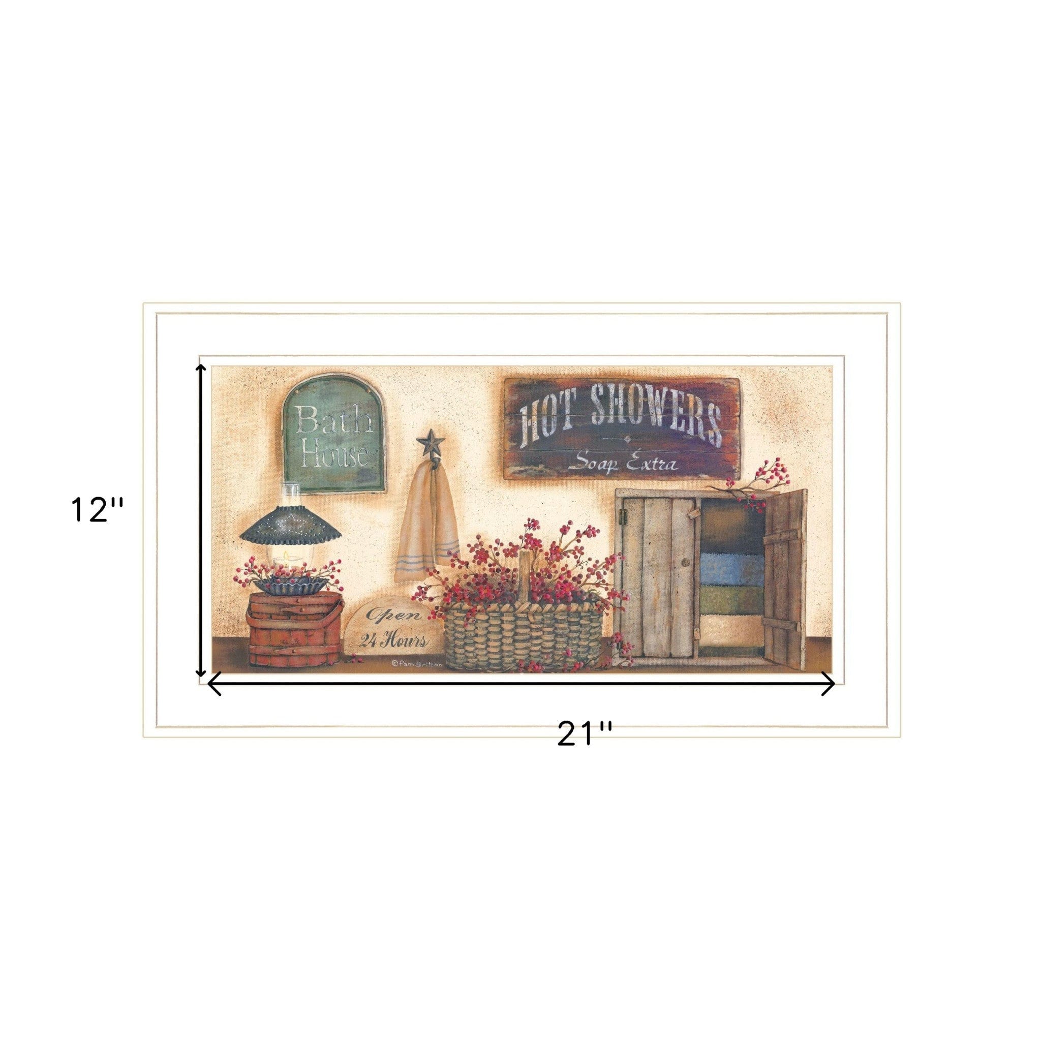 Bath House Collection 1 White Framed Print Bathroom Wall Art - Homeroots
