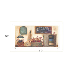 Bath House Collection 1 White Framed Print Bathroom Wall Art - Homeroots