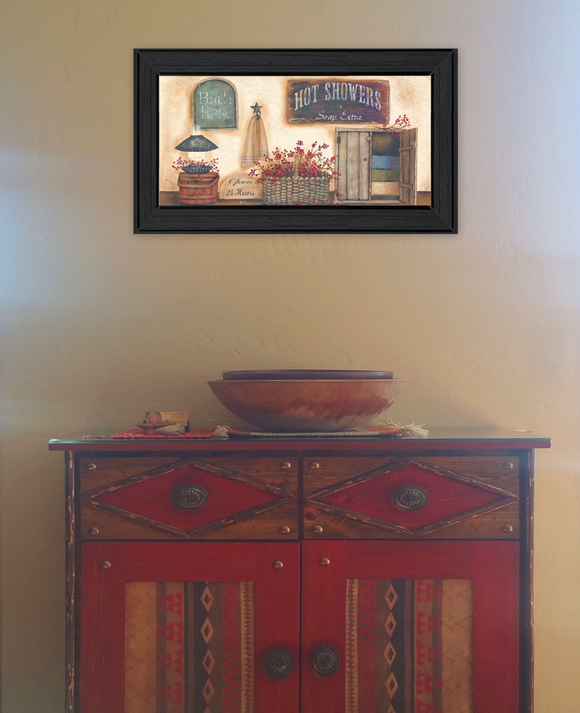 Bath House Collection 2 Black Framed Print Bathroom Wall Art - Homeroots